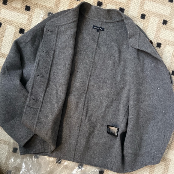 SOEUR Windsor Gray Women's Wool Jacket - Picture 2 of 6